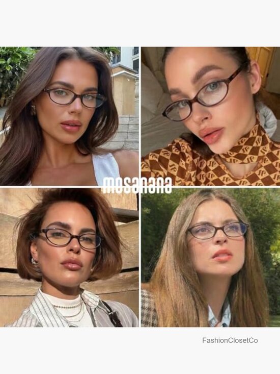 Blue Light Blocking Oval Glasses for Women Trendy Retro main image 7